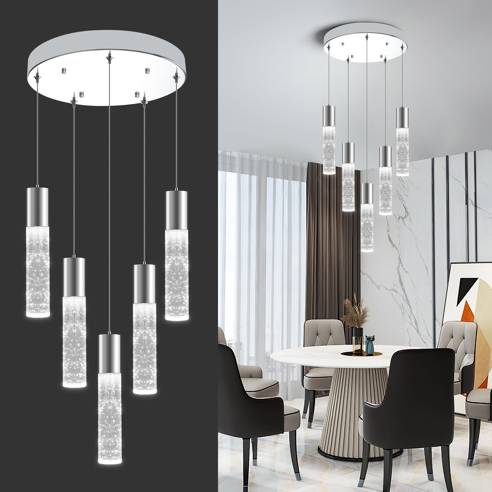 Dimmable Pendant Lights to Enhance Kitchen Ambiance
