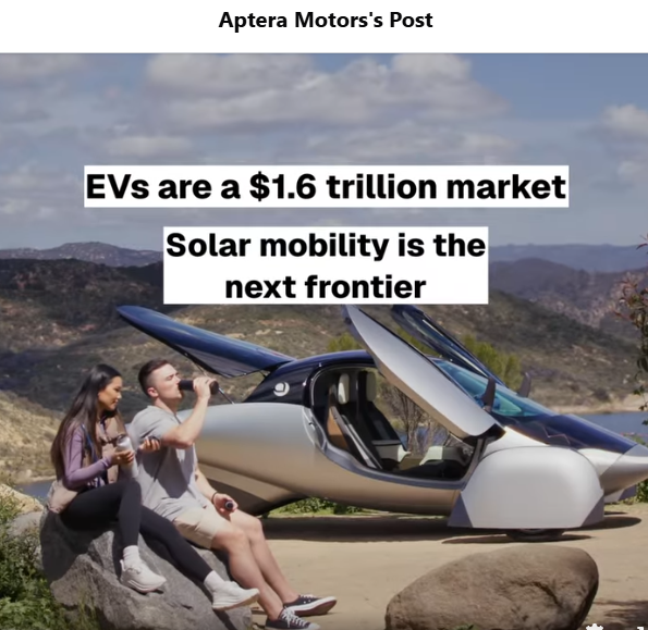 Aptera and “Solar Mobility” – 2GreenEnergy.com
