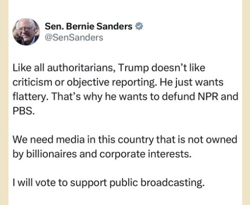 Supporting PBS and NPR