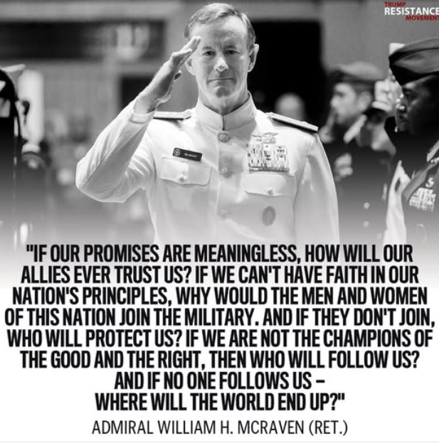 From Navy Admiral (Ret) William McRaven – 2GreenEnergy.com